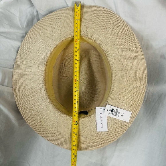 NWT Talbots Wide Brim Rancher Panama Hat Classic Boho Quiet Luxury Resort Vacay - Picture 3 of 7
